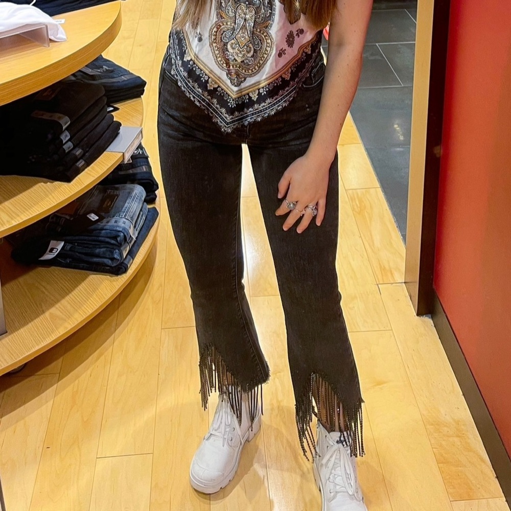 Blue B Rhinestone Cropped Flare Jean